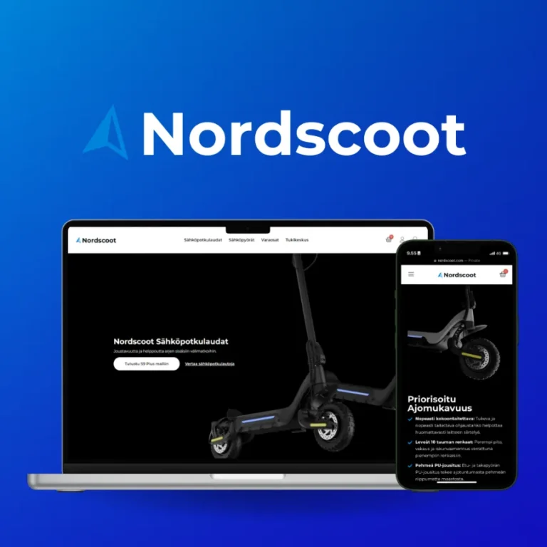 Verkkosivujen tekijä | Kotisivujen suunnittelija | Nettisivujen tekijä | Freelancer Website | Web Design Freelancing | Verkkosivut yritykselle | Nordscoot Sähköpotkulaudat